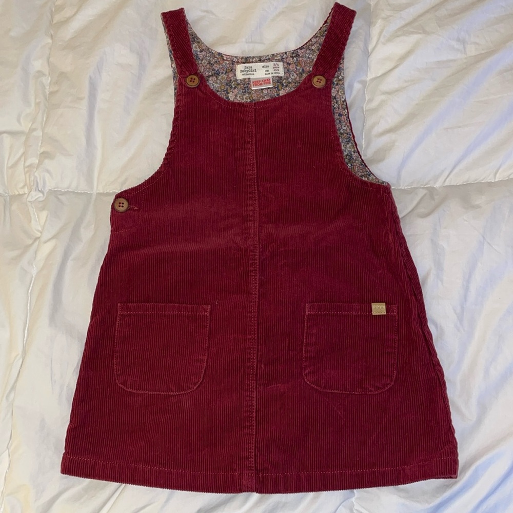 Amazing burgundy corduroy jumper dress